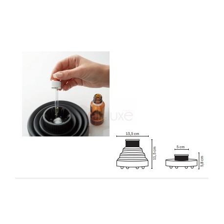 Difusor de Silicone Preto com Difusor
