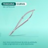 Tesoura Curva Cutilagem e Sobrancelha Aço Inox GL