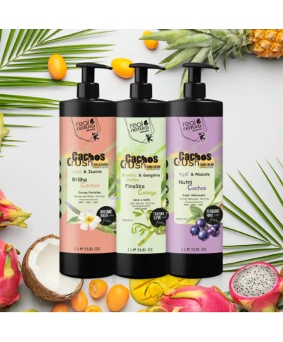 Cachos Crush - Creme de Pentear - Ativador Cabelos Cacheados 1000ml - Real Natura