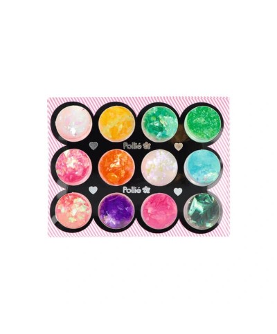 Glitter para nail art Escama Sirena 1gx12 cores Pollié