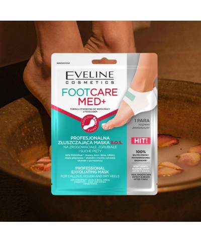 Máscara Esfoliante para Pés (1 par) - Foot Care Med+ - Eveline