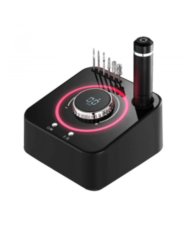 Broca Torno Unhas Professional Holográfica 40.000rpm Cor Preta