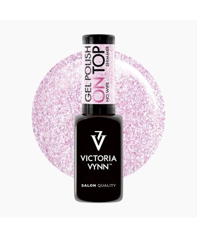 GEL POLISH On Top Coat No Wipe Shimmer Pink 8ml - Victoria Vynn