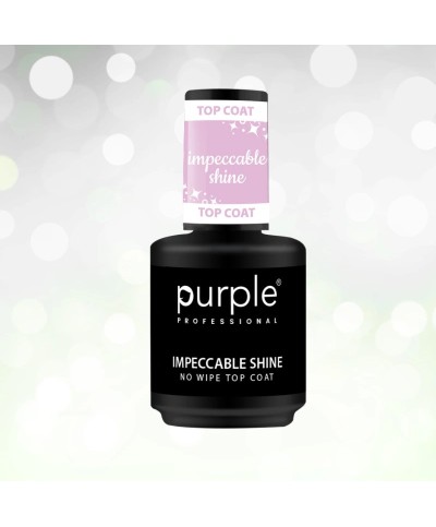 IMPECCABLE SHINE Top Coat sem Goma com Extra Brilho - Purple