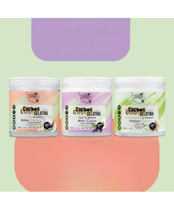 Cachos Crush - Gelatina - Cabelos Cacheados 1000ml - Real Natura