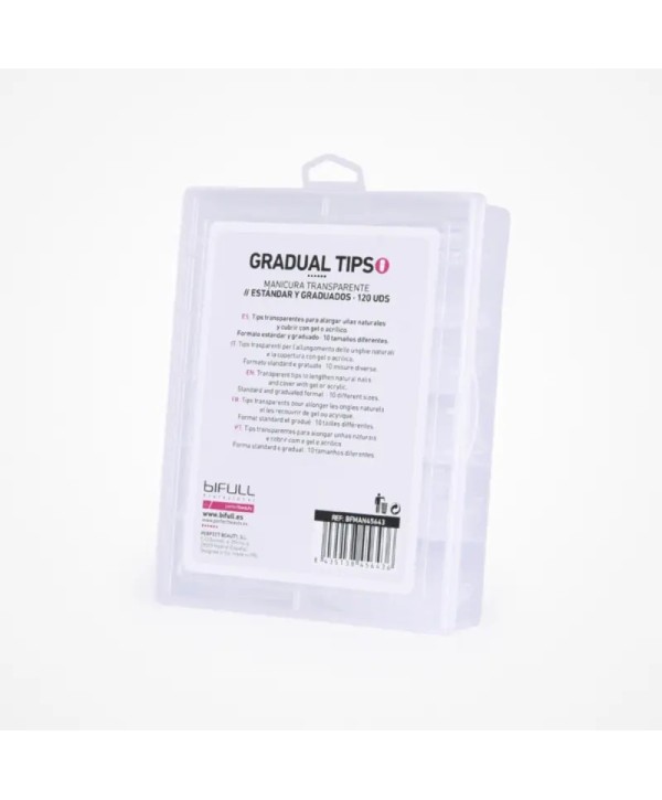 Gradual Tips Transparentes 120 unidades - BIFULL