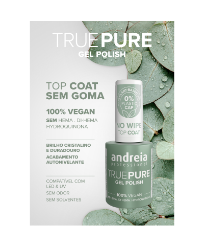 True Pure No Wipe Top Coat 10,5ml Andreia Professional