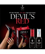 Pack Gel Polish 466 (Devil's Red) + Top Coat Gloss 8ml - Victoria Vynn