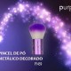Pincel de Pó Metálico Decorado - Purple