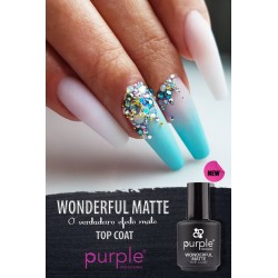 Top Coat Wonderfull Matte 15ml Purple Professional