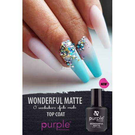 Top Coat Wonderful Matte 15ml Purple Professional