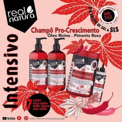 Pro-Crescimento Óleo Rícino & Pimenta Rosa - Real Natura
