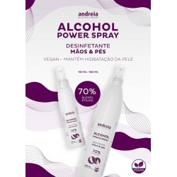 ALCOHOL POWER SPRAY Desinfetante para mãos e pés 70% de álcool etílico