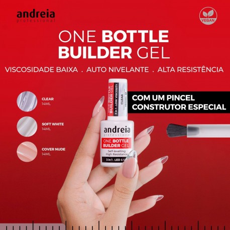 One Bottle Builder Gel Construção 3em1  14ml - Andreia Professional
