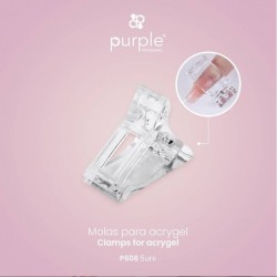 Molas para Tips Ballerina Acrygel 5 unidades - Purple