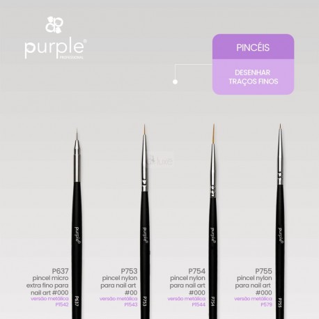 Pincel de Unhas Nail Art Purple Professional