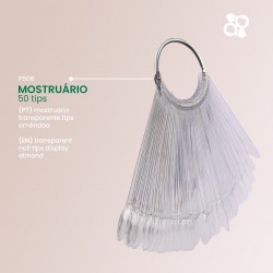 Mostruário Transparente 50 Tips com Argola