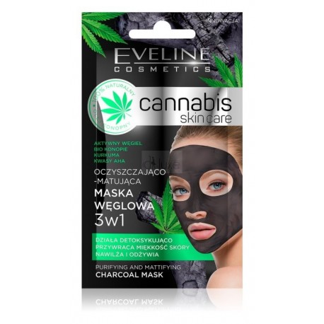 Máscara Facial de Argila para Limpeza CANNABIS 7ml - Eveline