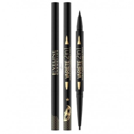 Eveline Cosmetics Variete 2 in 1 Double Effect Eyeliner and Pencil Waterproof