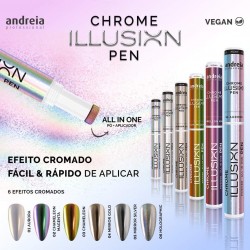 CHROME ILLUSION PEN - Canetas com Efeito Cromado - Andreia Professional